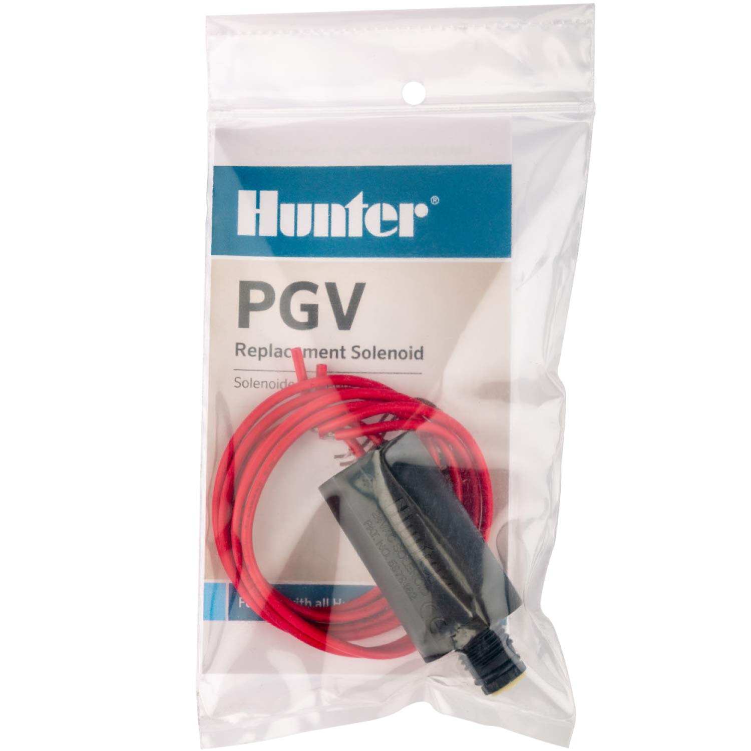 Hunter AC-Solenoid Replacement, 24V Sprinkler Valve Solenoid for Hunter Irrigation Valves, Heavy Duty Encapsulated Design, Captive Plunger, Pre-Stripped Wires - Image 3