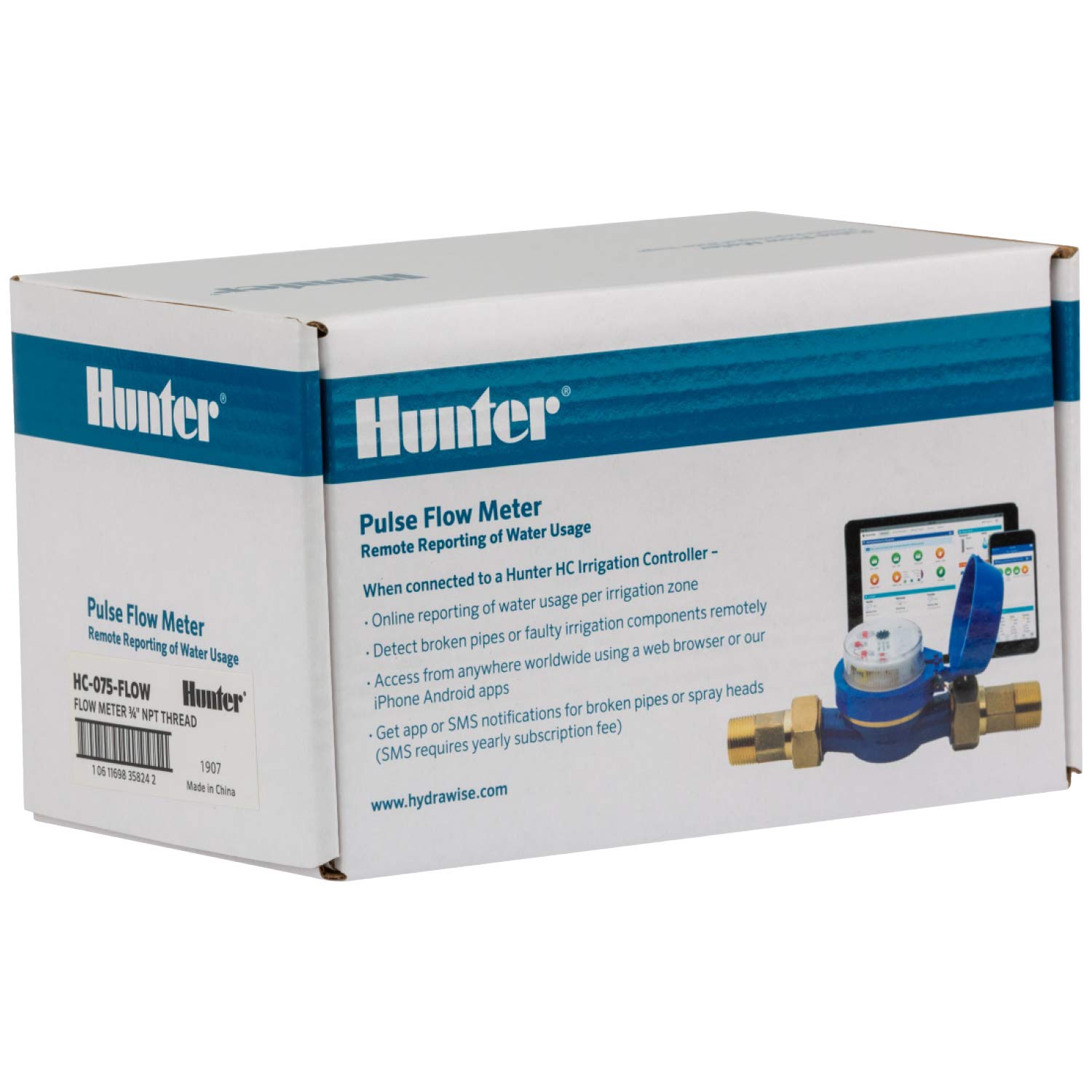 Hunter HC075FLOW 3/4" Flow Meter, Stainless Steel Irrigation Sensor for Hydrawise, Tracks Water Usage, Detects Leaks, Monitors Flow, Compatible with HC HPC Pro-HC HCC Controllers - Image 5
