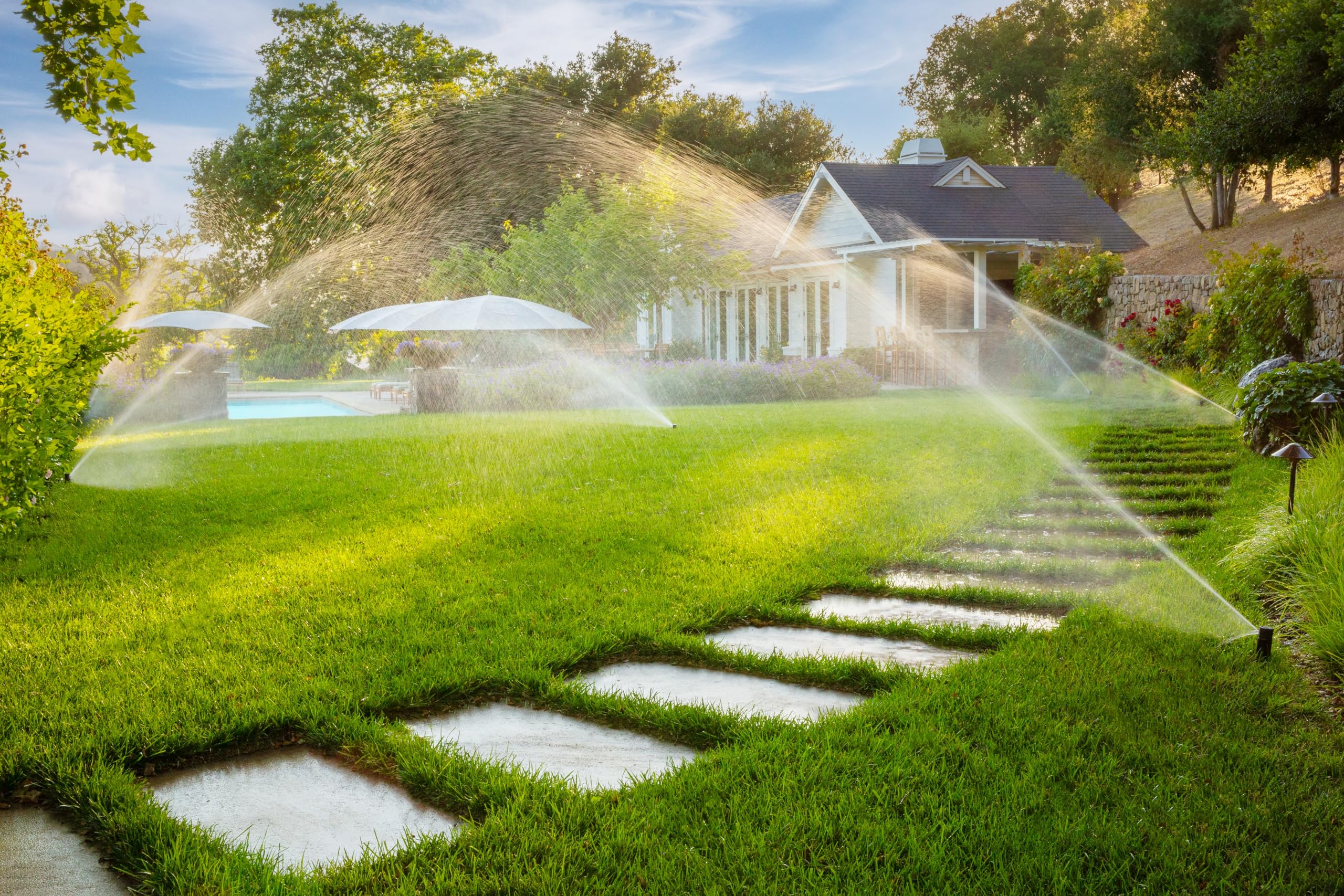 Hunter PGP Ultra Rotor Sprinkler Head, 4" Pop-Up, ¾ Inch Inlet, Pressure-Regulated Body, 3.0 Nozzle Installed, Adjustable Arc 50° to 360°, Lawn Sprinkler, 17'– 46' Spray Distance - Image 3