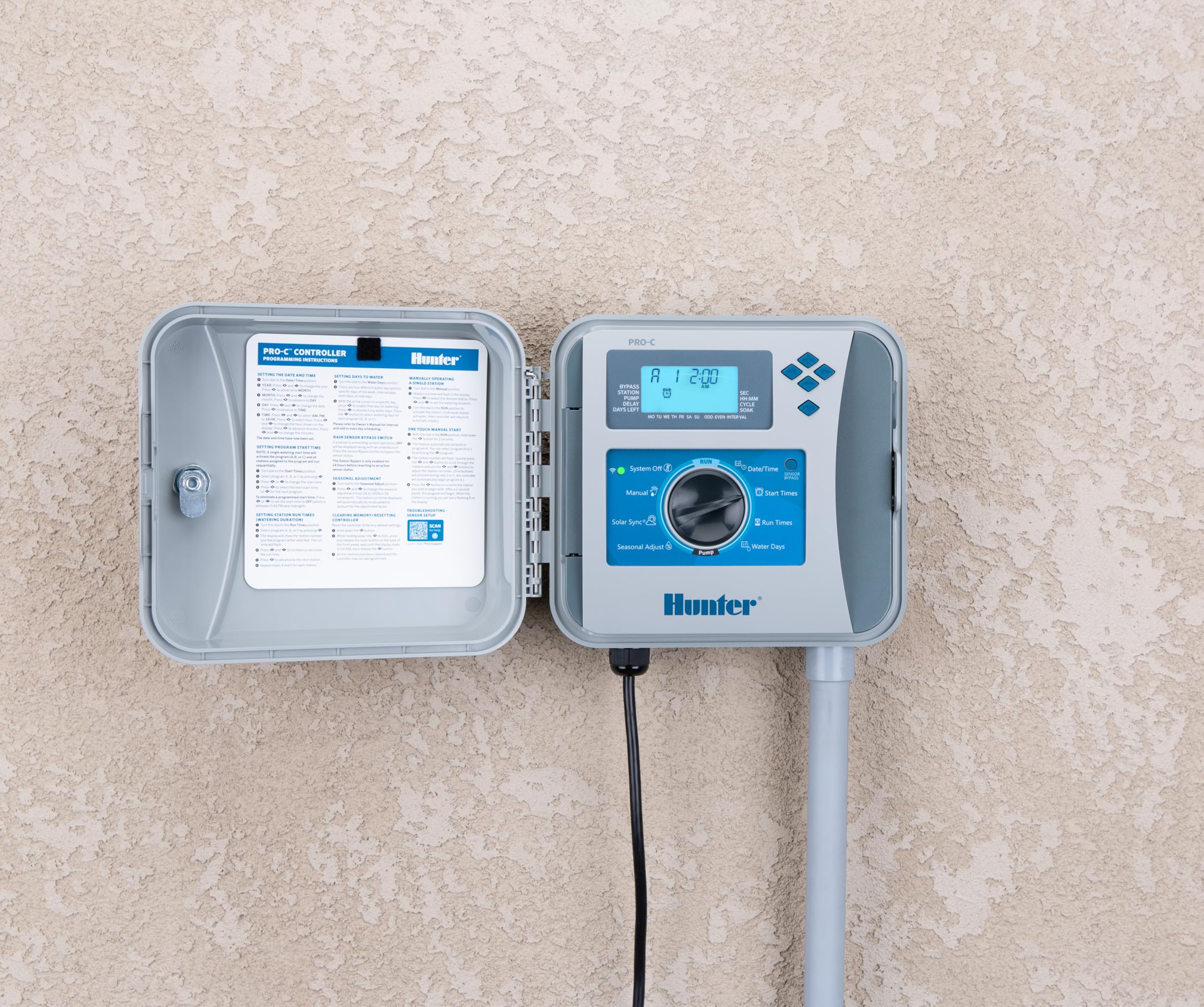 Hunter Pro-C 4 Zone Indoor/Outdoor Sprinkler Timer & Irrigation Controller, Hydrawise Compatible, EPA WaterSense Certified, Expandable to 32 Stations (P2C400) - Image 3