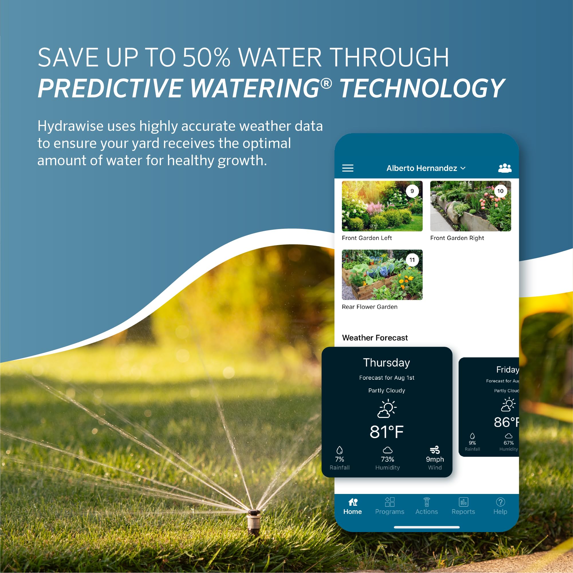 Hunter HCC 800 PL Smart WiFi Irrigation Controller Hydrawise Enabled 8 Station Base Expandable to 54 Zone Outdoor Sprinkler Timer with Weather Based Scheduling Wall Mount - Image 3