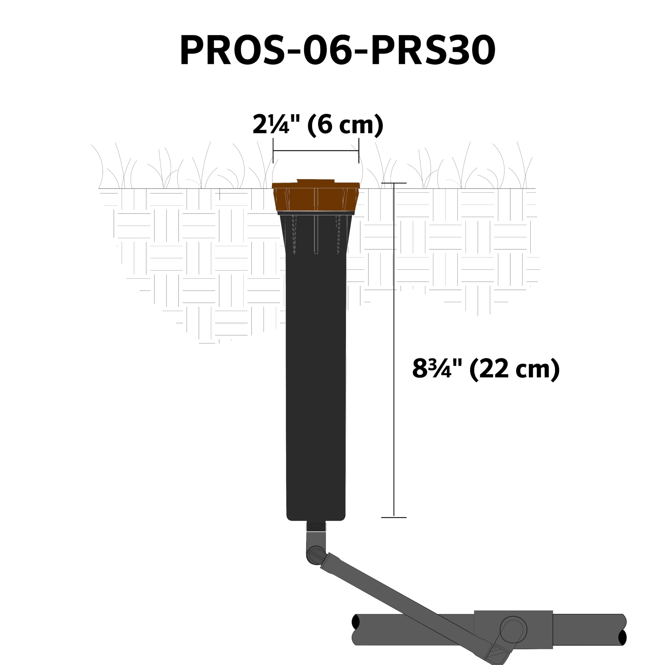 Hunter PRS30 6" Pro-Spray Pop-Up Sprinkler Body, 30 PSI Pressure Regulated, ½ Inlet, No Side Port, Brown Cap, No Nozzle Included, Fits Female Nozzles, WaterSense Certified - Image 7