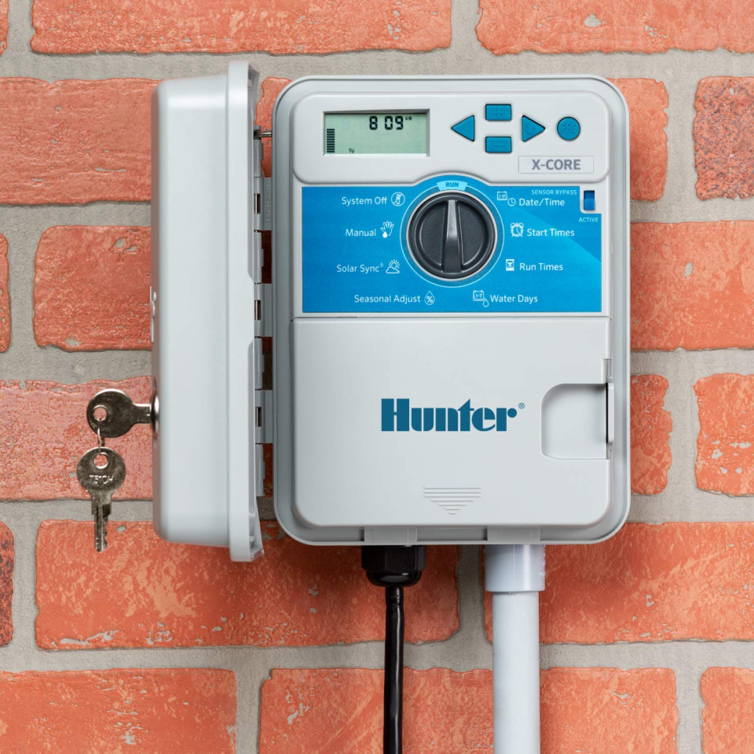 Hunter XC800 X-Core 8 Zone Outdoor/Indoor Sprinkler Timer, Weatherproof Irrigation Controller for Lawn and Garden, Programmable Automatic Watering, Easy Install - Image 4