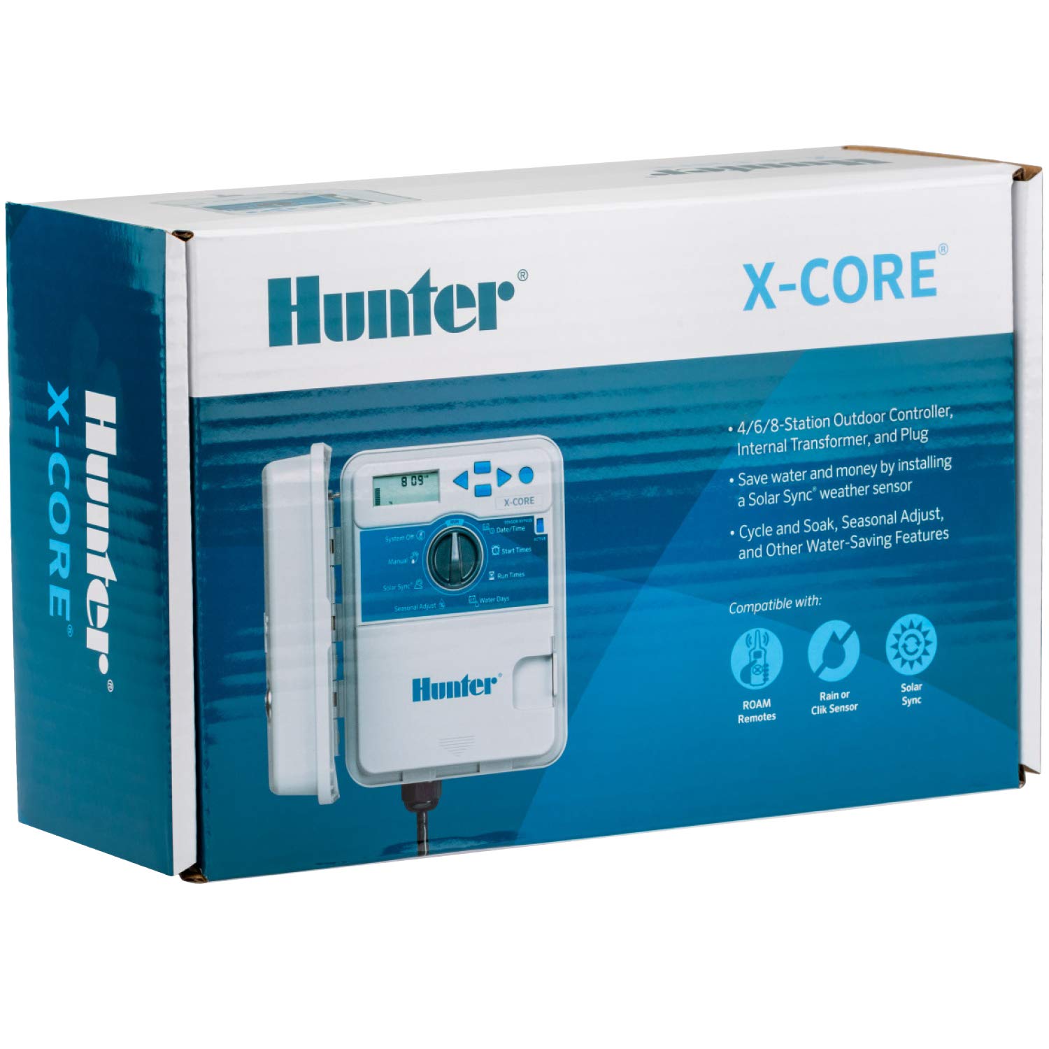 Hunter XC800 X-Core 8 Zone Outdoor/Indoor Sprinkler Timer, Weatherproof Irrigation Controller for Lawn and Garden, Programmable Automatic Watering, Easy Install - Image 5