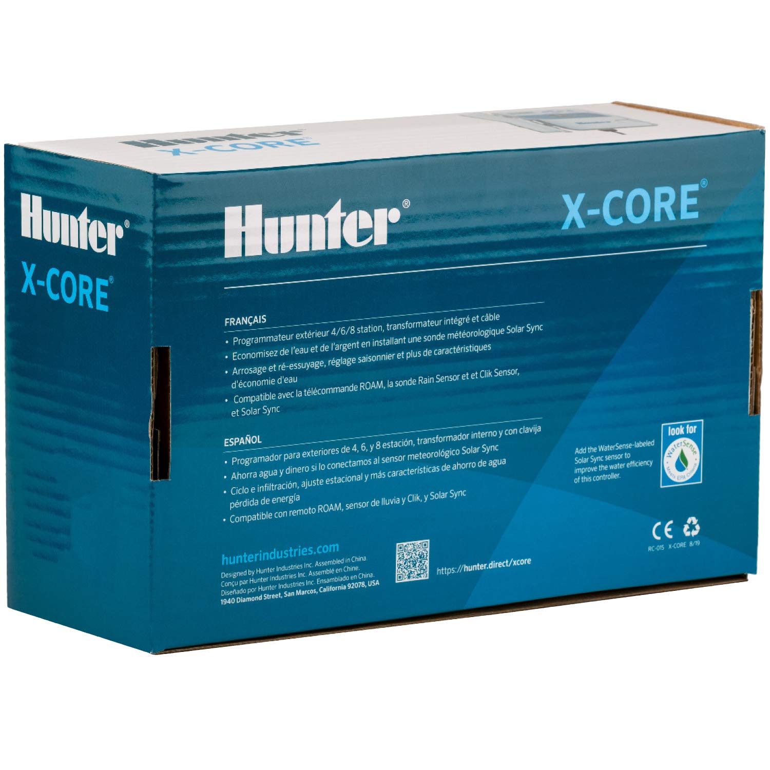 Hunter XC800 X-Core 8 Zone Outdoor/Indoor Sprinkler Timer, Weatherproof Irrigation Controller for Lawn and Garden, Programmable Automatic Watering, Easy Install - Image 6