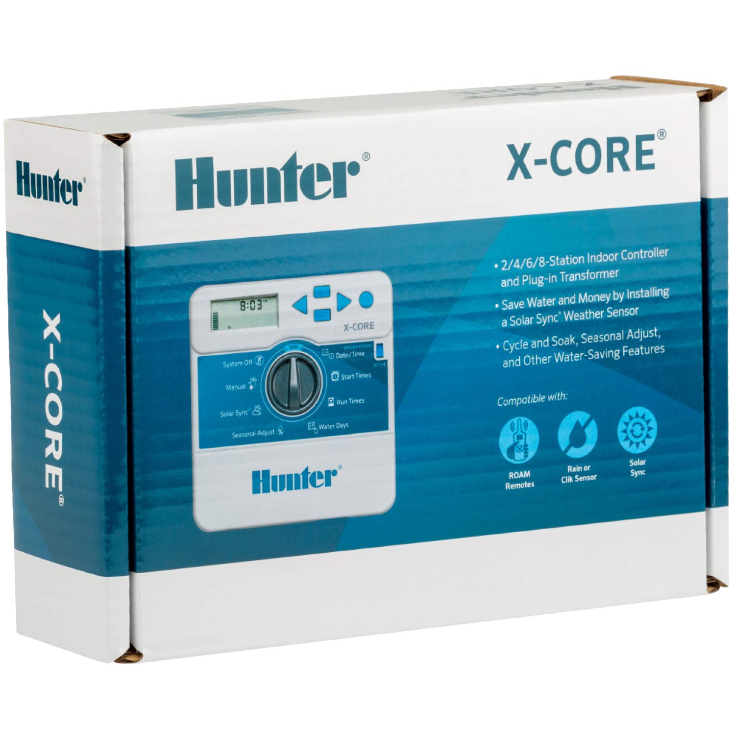 Hunter X-Core XC400I 4 Zone Sprinkler Controller, Indoor Irrigation Timer for Lawn and Garden, Easy DIY Install, Memory Backup, Seasonal Adjust, Grey - Image 4