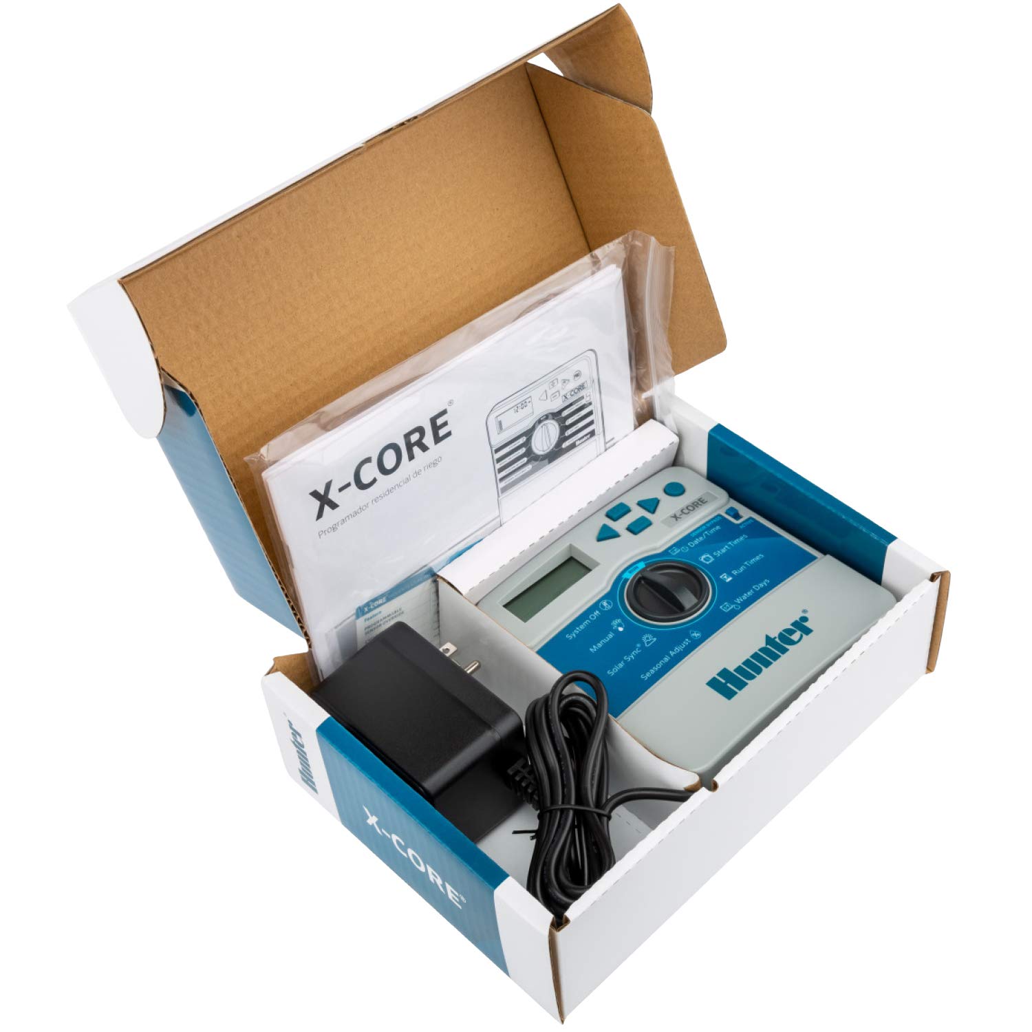 Hunter X-Core XC400I 4 Zone Sprinkler Controller, Indoor Irrigation Timer for Lawn and Garden, Easy DIY Install, Memory Backup, Seasonal Adjust, Grey - Image 6