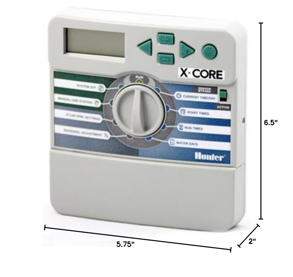 Hunter X-Core XC400I 4 Zone Sprinkler Controller, Indoor Irrigation Timer for Lawn and Garden, Easy DIY Install, Memory Backup, Seasonal Adjust, Grey - Image 7