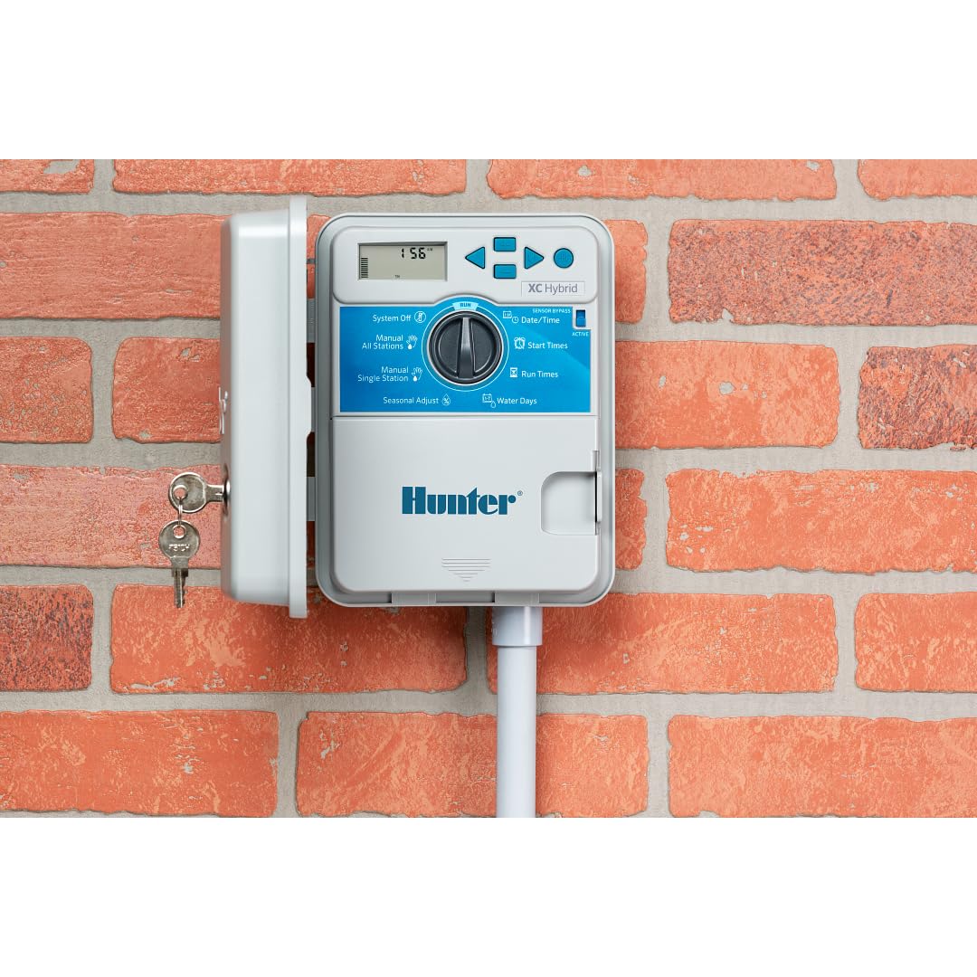 Hunter XC -600 Hybrid Battery Powered Irrigation Controller, 6 Zone Sprinkler Timer, Indoor and Outdoor Use, Waterproof, Programmable Lawn and Garden Watering System - Image 3